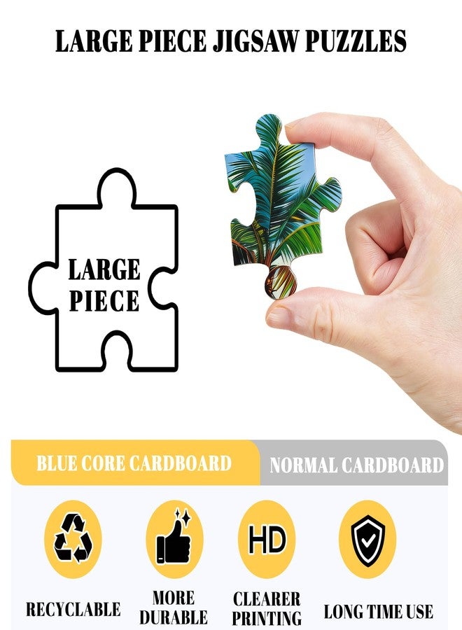 NZNDB 6 PCS 48 Large Piece Puzzles for Seniors, Adults with Dementiam Activities for Seniors, Alzheimer's Products Activities for Elderly Adults Puzzle, Gift for Patients in Nursing Home with 2 Photo Frames - Image 3
